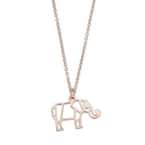 Lauren Conrad Elephant Pendant Necklace & Earrings Set in Rose Gold - Picture 2 of 9
